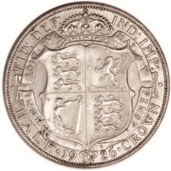 1926 George V Halfcrown Nearly EF_rev