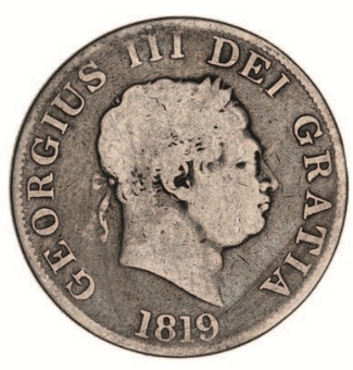 George III Roman Head Halfcrown Very Good_obv
