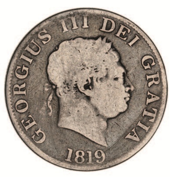 George III Roman Head Halfcrown Very Good_obv