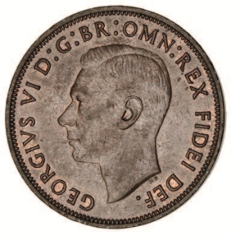 George VI, Penny 1951 Uncirculated_obv