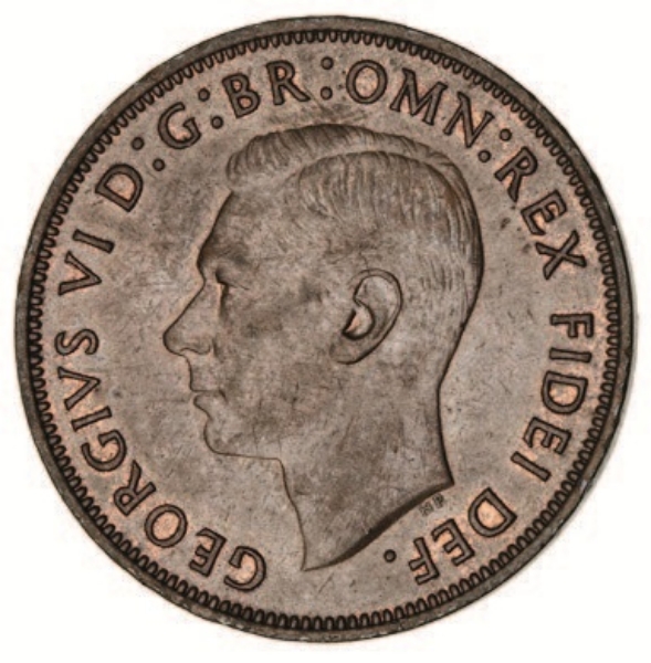 George VI, Penny 1951 Uncirculated_obv