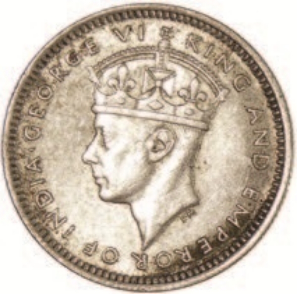 Malaya George VI 10 Cents 1945 VF_obv