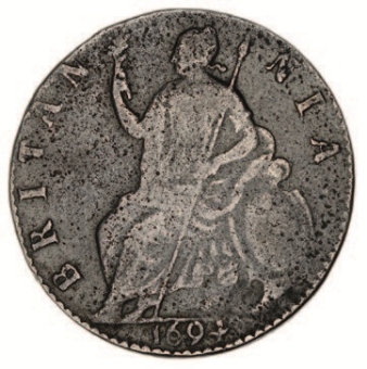 William & Mary Halfpenny 1694 Good Fine_rev